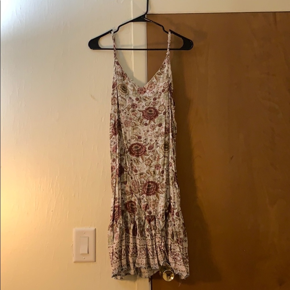 Floral Print Ruffle Hem Cami Dress